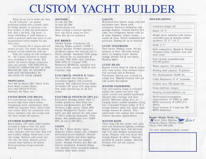 Baurley Liberator 62 Brochure