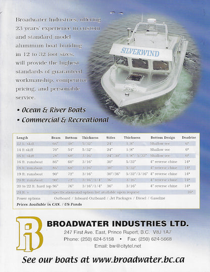 Broadwater Aluminum Welded Boats Brochure
