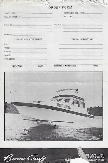 Burns Craft 37 & 41 Order Form