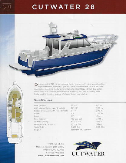 Cutwater 28 Specification Brochure