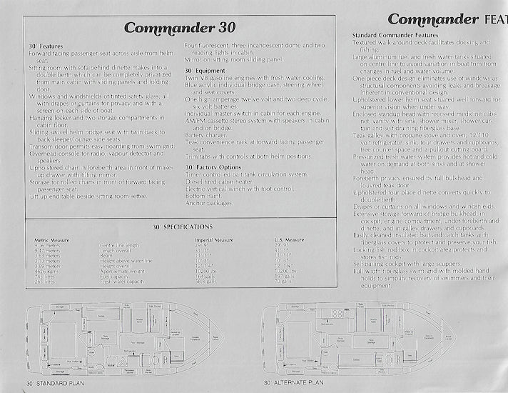 Commander 26 & 30 Specification Brochure