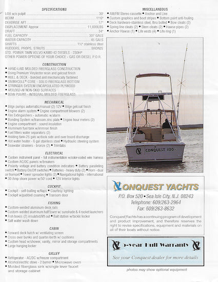 Conquest 300X Brochure