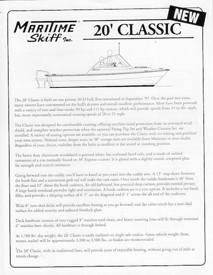 Maritime Skiff Classic 20 Brochure