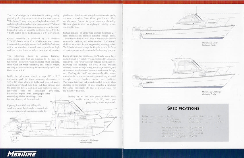 Maritime Skiff Challenger 23 Brochure