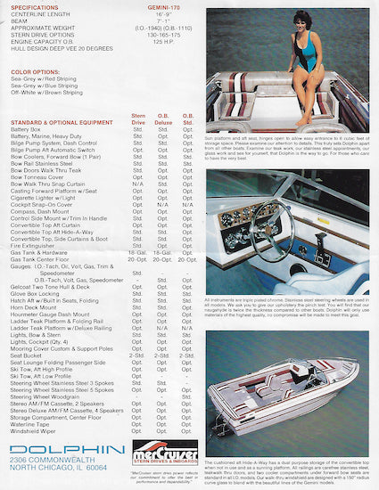 Dolphin Gemini 170 Brochure