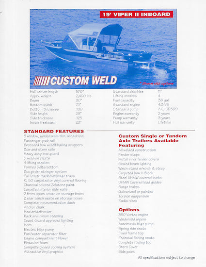 Customweld Viper II Brochure