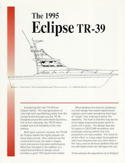 Eclipse TR-39 Brochure Package