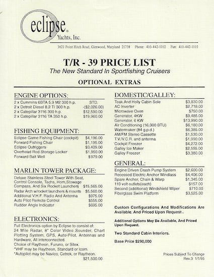 Eclipse TR-39 Brochure Package