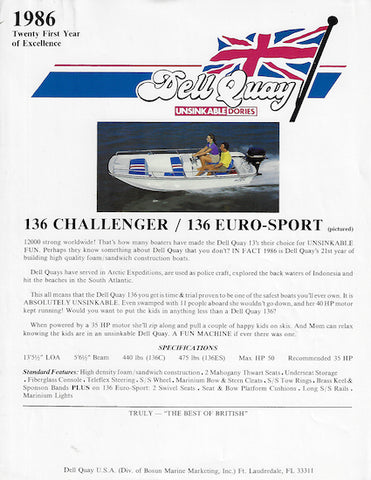 Dell Quay 136 Challenger & 136 Eurosport Brochure