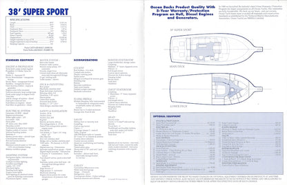 Ocean 38 Super Sport Brochure