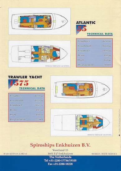 Spiroships Atlantic Trawler 55 Brochure