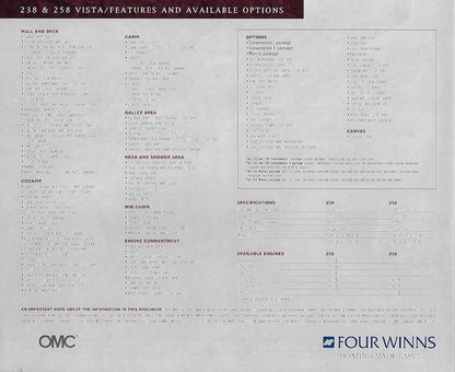 Four Winns Vista 238 & 258 Brochure