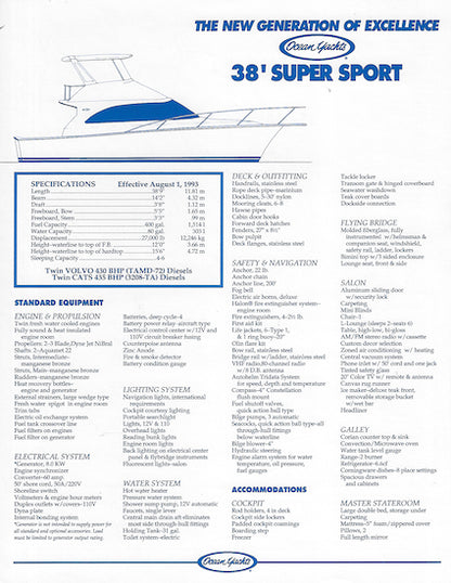 Ocean 38 Super Sport Brochure
