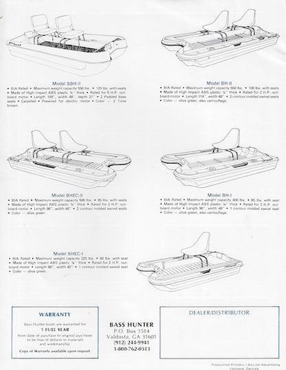Bass Hunter 1980s Brochure