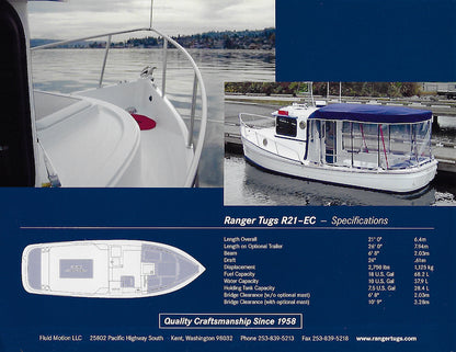 Ranger R-21 / R21 Tug Brochure