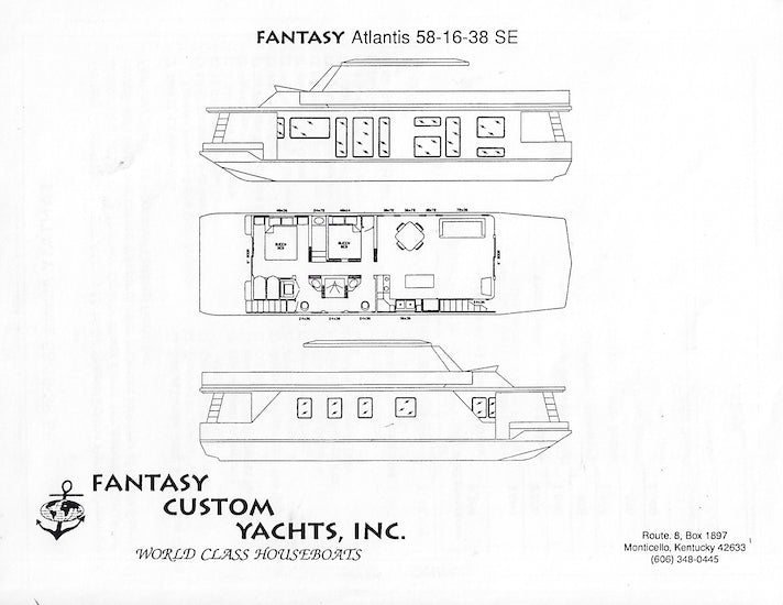 Fantasy Custom Yachts Houseboat Brochure Package