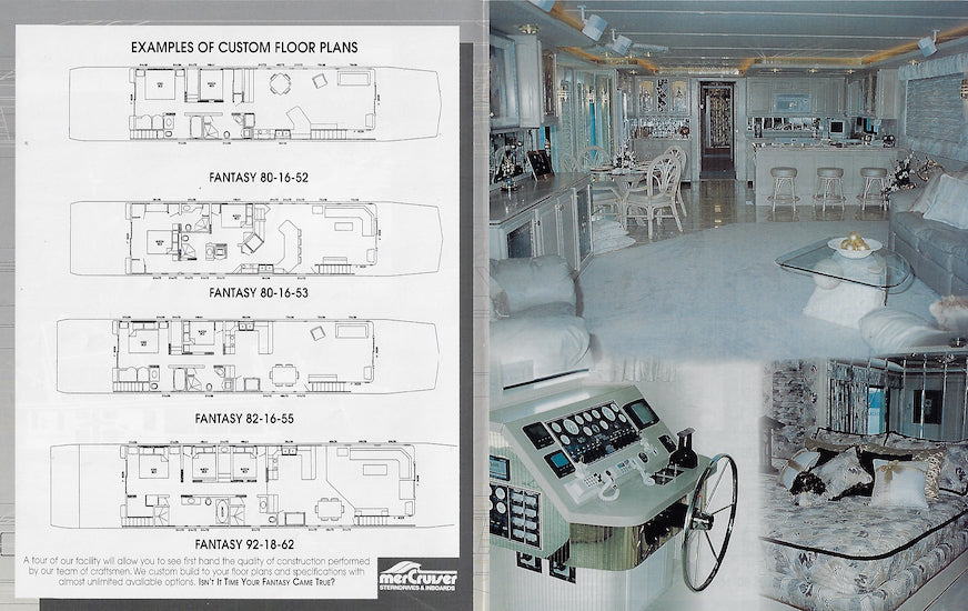 Fantasy Custom Yachts Houseboat Brochure Package