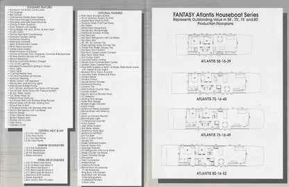Fantasy Custom Yachts Houseboat Brochure Package