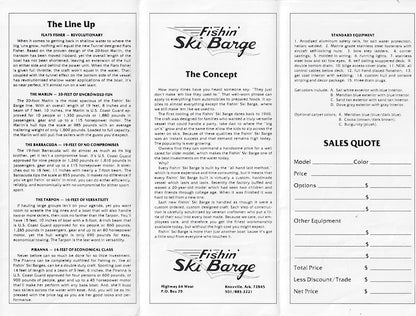 Fishin' Ski Barge Brochure