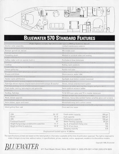 Bluewater 570 Specification Brochure