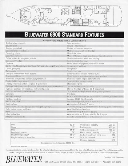 Bluewater 6900 Specification Brochure