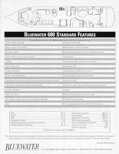Bluewater 680 Specification Brochure