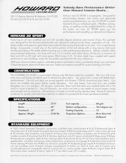Howard 22 Sport Brochure