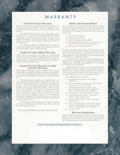 Heisley Caribe 76 Specification Brochure