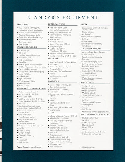 Heisley Caribe 76 Specification Brochure