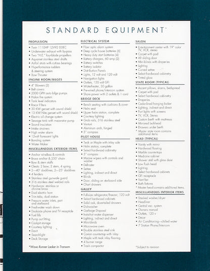 Heisley Caribe 80 Specification Brochure