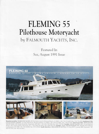 Fleming 55 Sea Magazine Reprint Brochure
