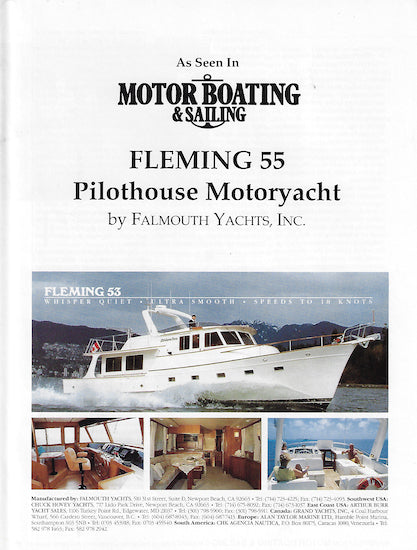 Fleming 55 Motorboating & Sailing Magazine Reprint Brochure