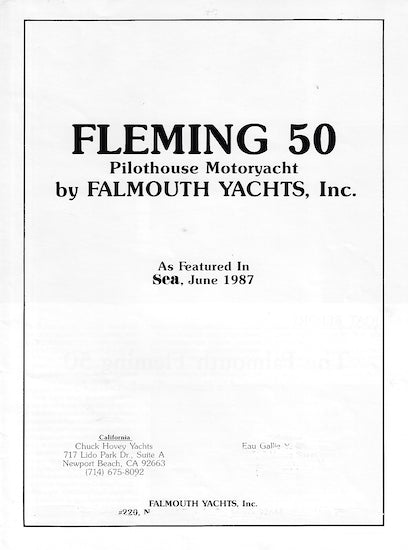 Fleming 50 Sea Magazine Reprint Brochure