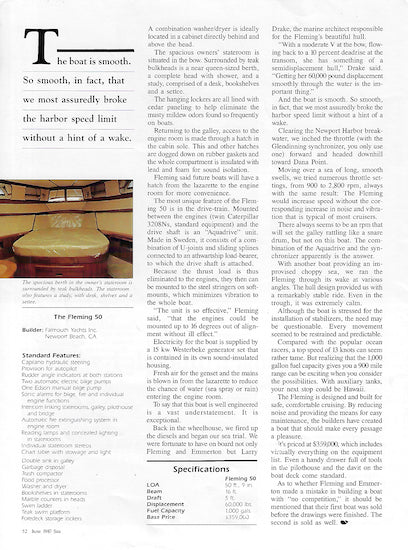 Fleming 50 Sea Magazine Reprint Brochure