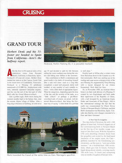 Fleming 53 Power & Motoryacht Magazine Reprint Brochure