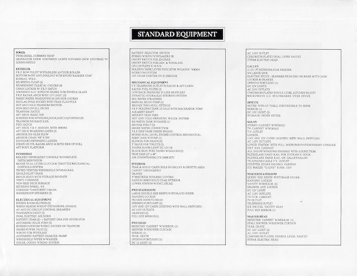 President 395 Sun Deck Specification Brochure