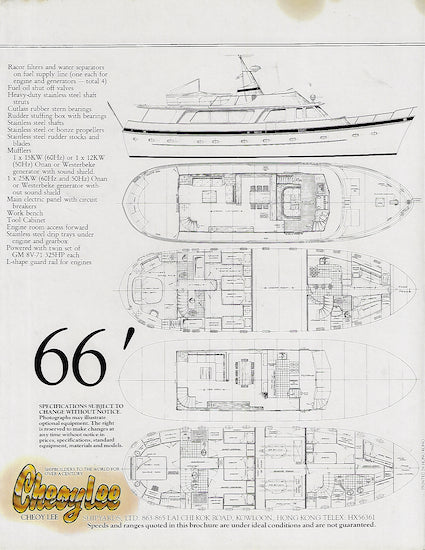 Cheoy Lee 66 Long Range Motoryacht Brochure