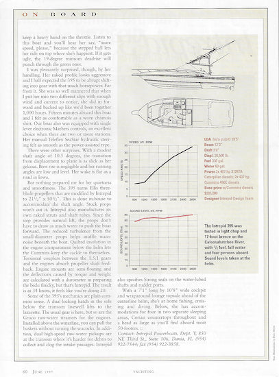 Intrepid 395 Yachting Magazine Reprint Brochure