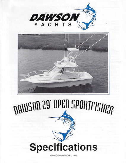 Dawson 29 Open Sportfisher Brochure