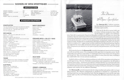 Dawson 29 Open Sportfisher Brochure