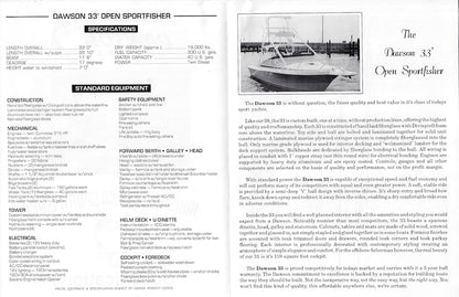 Dawson 33 Open Sportfisher Brochure