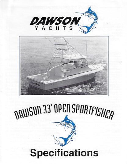 Dawson 33 Open Sportfisher Brochure