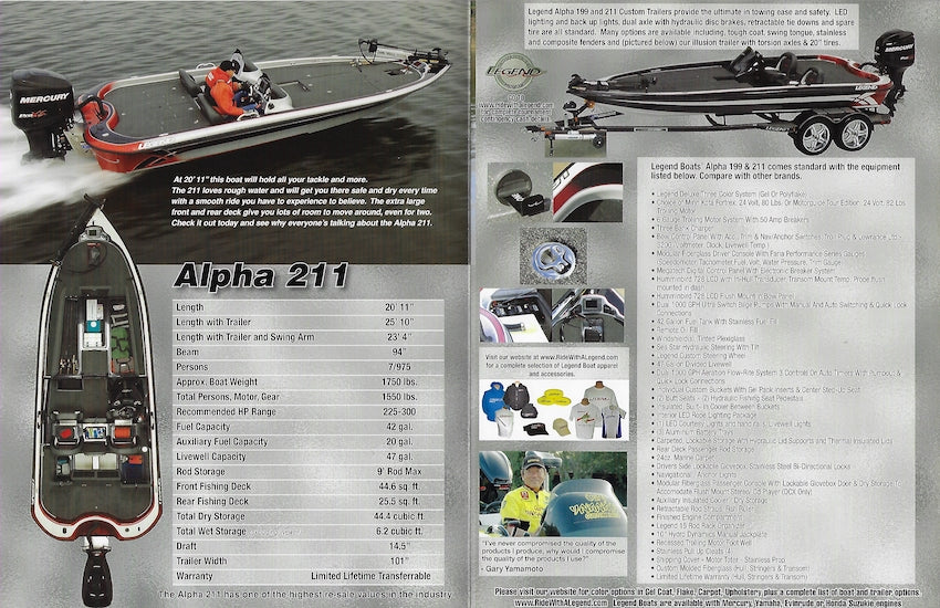 Legend 2000s Bass Boat Brochure