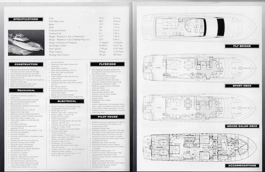 Lazzara 76 Specification Brochure