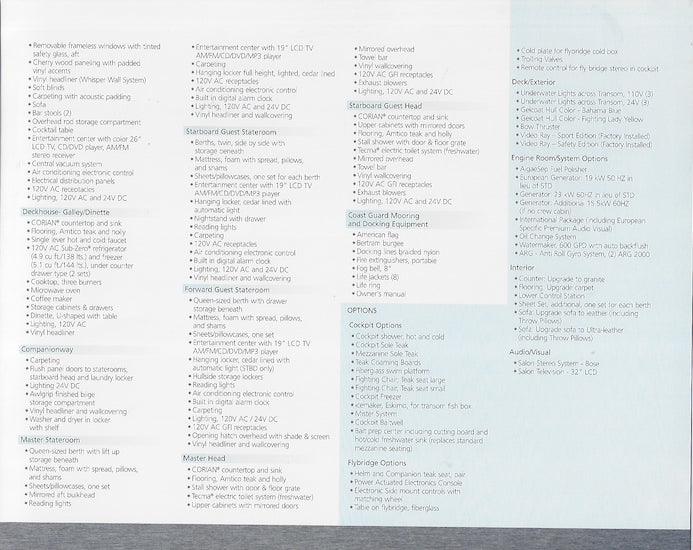 Bertram 511 Convertible Brochure