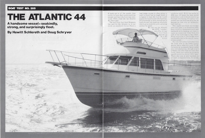 Atlantic 44 Long Range Cruiser Boating Magazine Reprint Brochure
