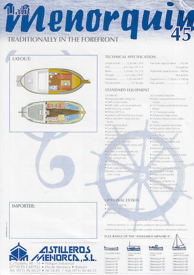 Menorquin 45 Brochure