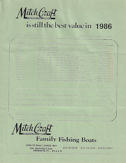 Mitchraft 1986 Poster Brochure