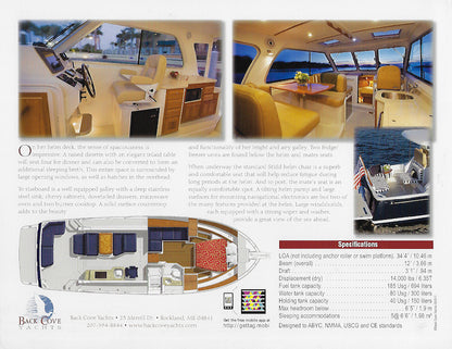Back Cove 34 Brochure