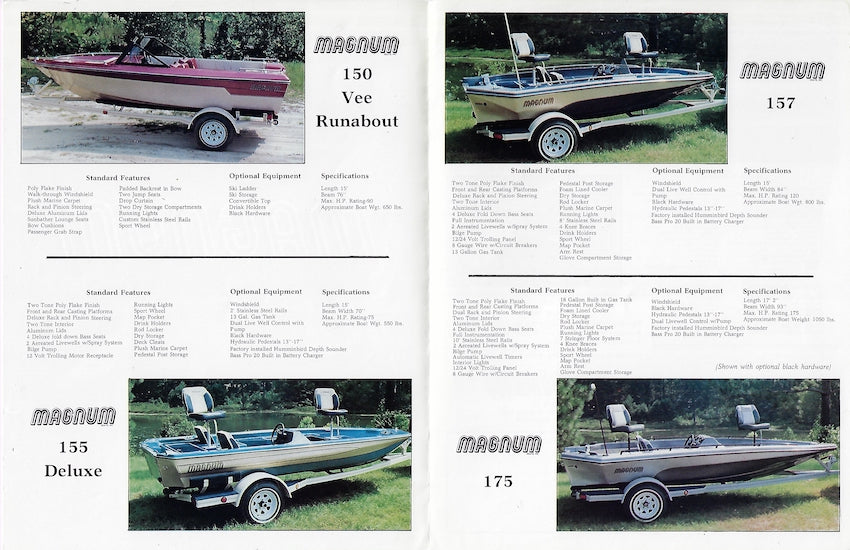 Magnum 1980s Bass Boat Brochure